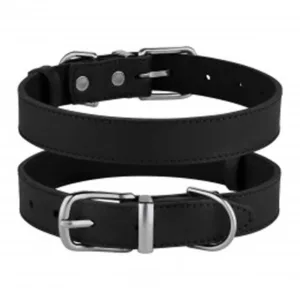 54011/Т Нашийник д/собак шкір. Classic хром(Розмір 2XS ш 10мм, д 18-25) чорний