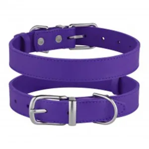 54029/Т Нашийник д/собак шкір. Classic хром(Розмір XS ш 12мм, д 23-30) фіолет.