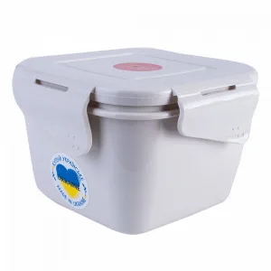 Контейнер 168059 квадрат."Фієста" 0,45л (біла роза/пр.)