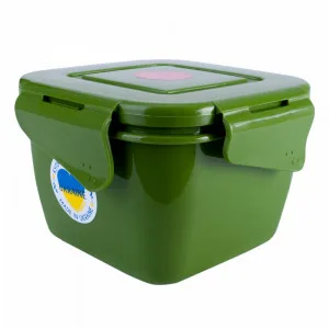 Контейнер 168059 квадрат."Фієста" 0,45л (хакі/пр.)