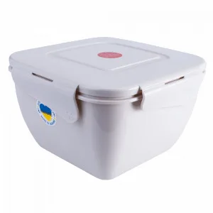 Контейнер 168053 квадрат."Фієста" 1,5л (біла роза/пр.)