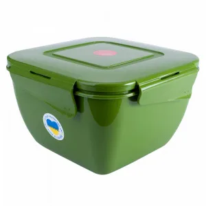 Контейнер 168053 квадрат."Фієста" 1,5л (хакі/пр.)