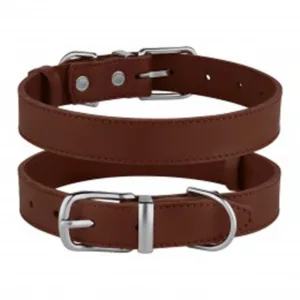54016/Т Нашийник д/собак шкір. Classic хром(Розмір 2XS ш 10мм, д 18-25) коричн.