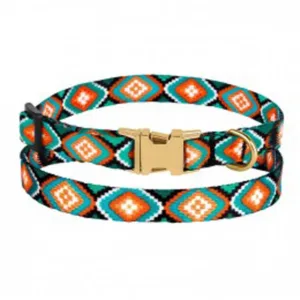 39/1334/Т Нашийник д/собак Urban ромби (золотий фастекс) XS (Об. шиї 18-30 см Шир - 10 мм)