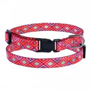 44/1123/Т Нашийник д/собак Urban гуцульс. заст пласт. XS (Об. шиї 18-28 см Шир -10мм) червон.