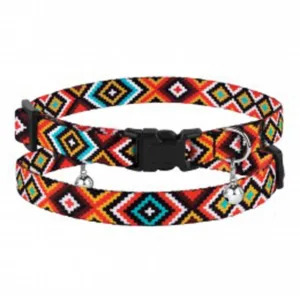 49/1375/Т Нашийник д/котів Urban гуцульс.пласт.з дзвіночком XS (Об. шиї-18-28 см Шир -10мм) помаранч