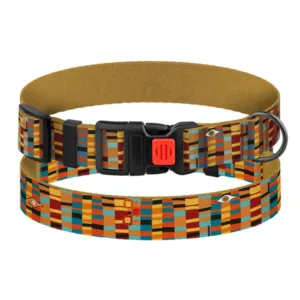 44/8716 Нашийник для Собак BronzeDog Urban ART(Обхв-18-28см Шир-10мм) Алекса