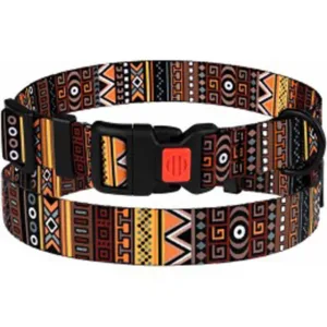 51/1385/Т Нашийник д/собак Urban етнічний застібка пласт. М (Об. шиї 30-40 см Шир-20мм) помаранч
