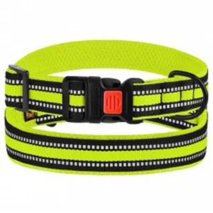 51/1605/Т Нашийник д/собак Mesh (розмір М, обхват шиї 30-40 см, ширина 20мм) лимонний
