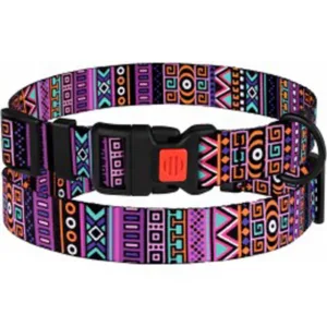 53/1384/Т Нашийник д/собак Urban етнічний застібка пласт. XL (Об. шиї 43-66 см Шир-25мм) фіолет