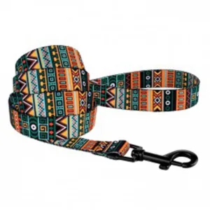 59/1383/Т Повідець д/собак "Tribal" етнічний XS (Дов.- 152 см. Шир.- 10мм) ментол
