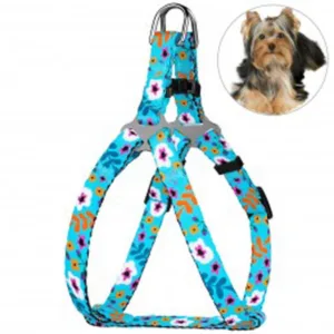 68/1413/Т Шлея для собак "Urban" ТМ "BronzeDog" квіти ментол Обхв 24-30см Ширина - 10мм