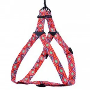 72/1123/Т Шлея д/собак "Tribal" Гуцульс L (Об.груд.-58-71 см.Шир- 25мм) червона