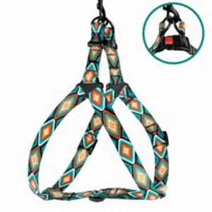 72/1334/Т Шлея д/собак "Tribal" орнамент ромби L (Об.груд-58-71см Шир- 25мм)