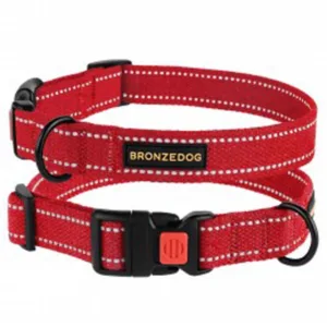 50/1533Б/Т Нашийник для собак ТМ BronzeDog "Брезент", розмір S (обхват шиї 25-33 см, ширина 16мм), ч