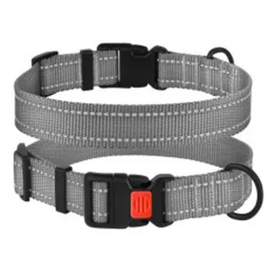 52/1311/Т Нашийник для собак "Active"світловідб. сірий L (Об. шиї 35-53см,шир.-25мм)