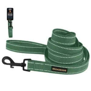 60/21514Б/Т Повідець для собак ТМ BronzeDog Брезент, Довжина 200 см, Ширина 16 мм, армійський