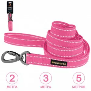 60207Б/Т Повідець для собак ТМ BronzeDog Брезент з карабіном на замку, Довжина 200 см, Ширина 16 мм,
