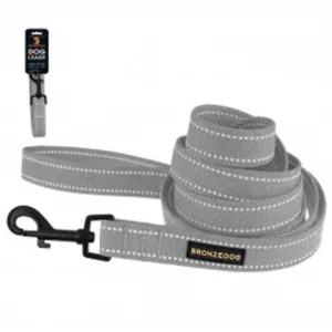 61/21515Б/Т Повідець для собак ТМ BronzeDog Брезент, Довжина 200 см, Ширина 20 мм, св.сірий