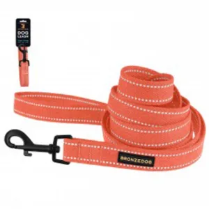 62/21504Б/Т Повідець для собак ТМ BronzeDog Брезент, Довжина 200 см, Ширина 25 мм, помаранчевий