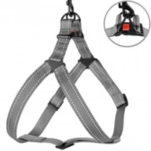 70/1311/Т Шлея для собак "Active" ТМ BronzeDog сіра Обхват грудної клітини 40-53 см Ширина - 16 мм