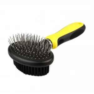 0101-039 Щітка масажна двостор.,L /Plastic Pet Combing Brush Double Sided Dog Grooming Tool