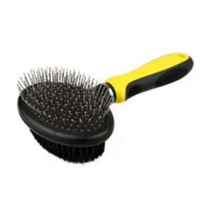 0101-041 Щітка масажна двостор.,S /Plastic Pet Combing Brush Double Sided Dog Grooming Tool