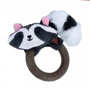 7519 Іграшка д/котів Єнот зі срібним кільцем GiGwi, розмір S