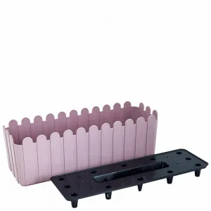 Вазон 115049 "Парканчик" 49*16,5 балкон. зі вставкою (фрезія)