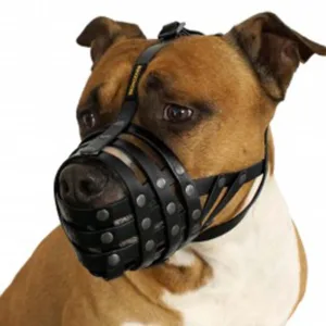 4903/Т Намордник сітка з біотану, розм. L (А-35см, С-8см) (пітбуль, стафф) чорний