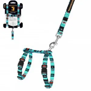 58/1336Б/Т Шлея з поводом д/котів та др.собак  "Urban" інки XS (Об.шиї-18-27см;Об.живота-23-37см)