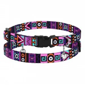 49/1384/Т Нашийник д/котів Urban етнічний застібка пласт.XS (Об. шиї 18-28 см Шир -10мм) фіолет