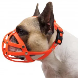 4915/Т Намордник сітка з біотану, розм. М (А-28см, С-5см) (франц. бульдог) помаранч