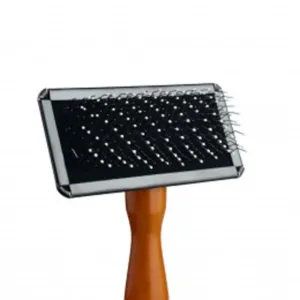 0106-002 Пуходерка Щітка з Дерев'яною Ручкою та Напайкою 8,5 х 12 см