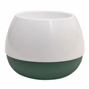Вазон 127070 "Smile" d10см. (_білий/зел.)