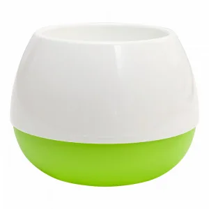 Вазон 127071 "Smile" d14см. (_білий/оливк.)