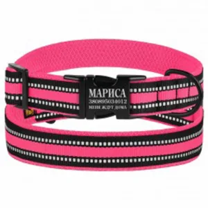 46/1606/Т Нашийник д/собак Mesh Метал (розмір S, обхват шиї 25-33 см, ширина 20мм) рожев.