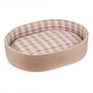 359114 Бортик овал. бязь+фетр Comfort M 40*52*11 см бежево-бежевий