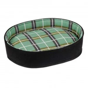 357305 Бортик овал. бязь+фетр Comfort XS 30*40*9 см чорно-зелений