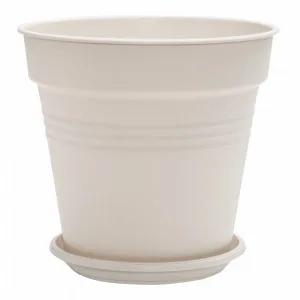 Вазон 114015 "Глорія" з/підстав. 11*10,2см (біла роза)