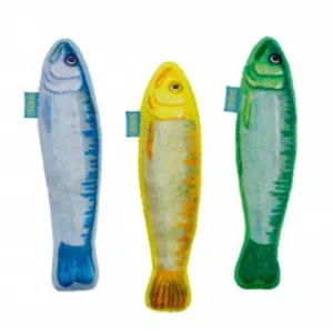 3332 Іграшка для котів ТМ Barksi з котячою м'ятою та дзвіночком Сардини (комплект 3шт.)