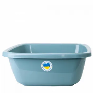 Таз 121044 квадратний 14л (сиз. блак.)