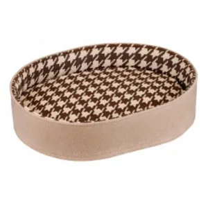 359108 Бортик овал. бязь+фетр Comfort M 40*52*11 см бежево-коричневий