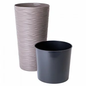 Вазон "Ф'южн" 115045 (d16х30см капучіно)