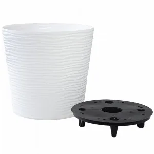 Вазон "Ф'южн" зі вст. низький 115089 (d23,5х22см БІЛИЙ/8)