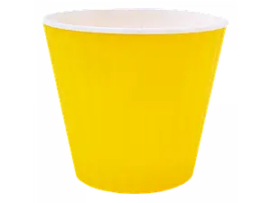 Вазон 114038 зі вст."Деко" 13*12,5(жовтий/білий)