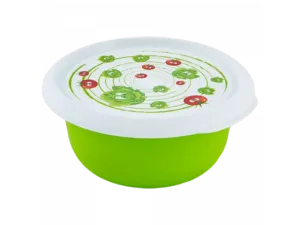 Миска 169053 з кришкою з декором 1,75л. (Овочі, оливк.)