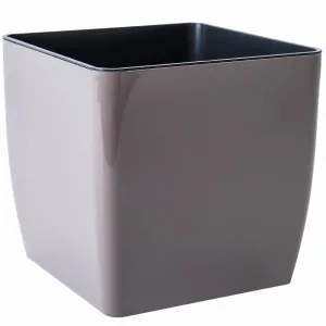 Вазон 115083 низький "Квадро" 16*16*15,5 (капучіно)