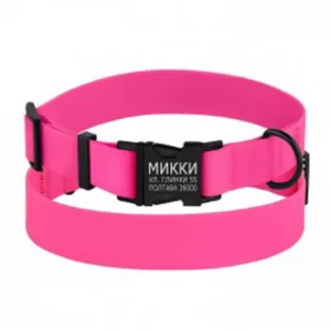 46/6137/Т Нашийник д/собак Surf, метал пряжка S (Об.шиї-25-33см,Шир-16 мм) рожевий