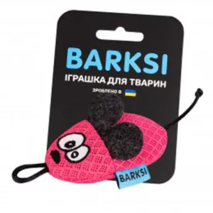 3431 Іграшка для котів ТМ Barksi з дзвіночком Мишка рожева